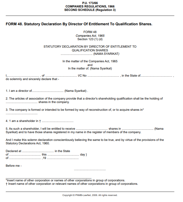 form 48 ssm register business